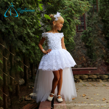 Lace Appliques Pearls Sequined Flower Girl Dresses Tulle